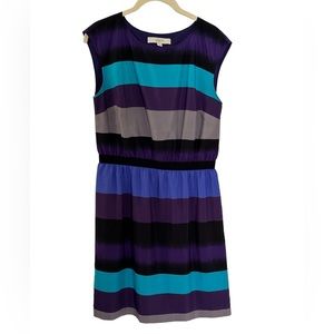 LOFT Striped Sleeveless Dress Size Small